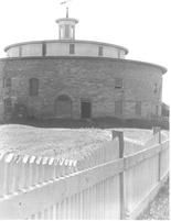 SA0393 - Photo of the round barn. Identified on the back.